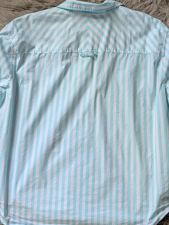 EUC AYR The Deep End Button Down Shirt in Teal Wasabi - Picture 13 of 16